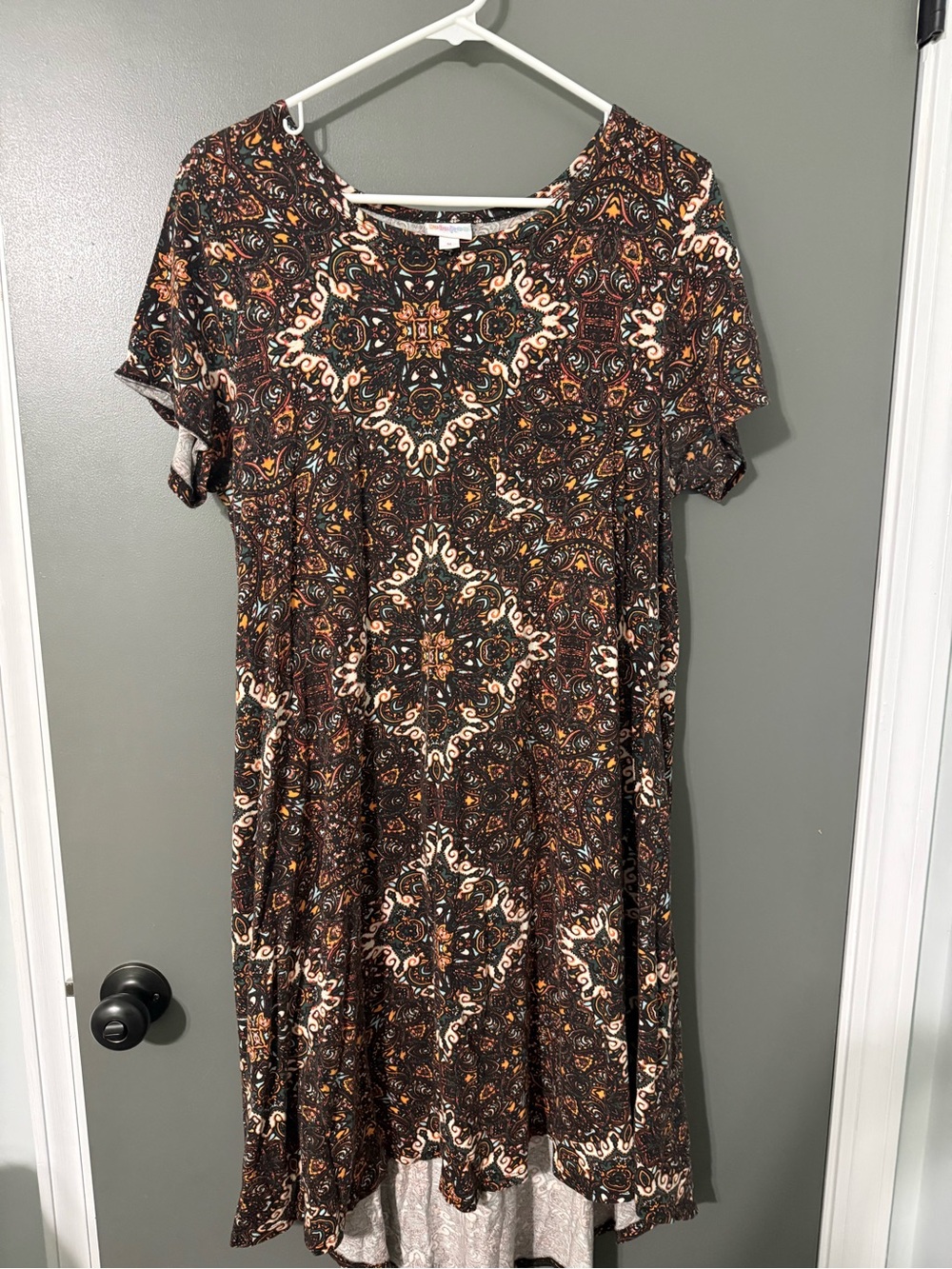 Lularoe Brown Paisley Carly Dress